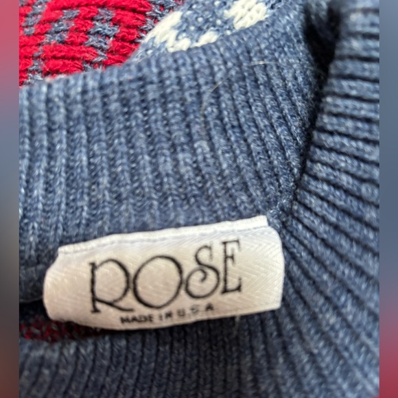 90's Vintage Aztec Style Southwestern Design Sweater By Rose Women’s Small - Picture 3 of 4